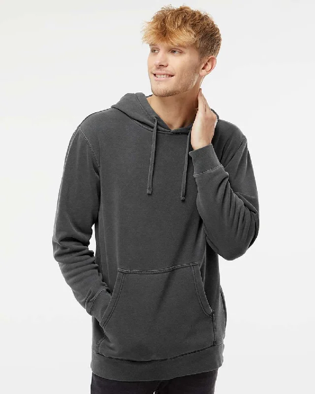 Overstock Unisex Midweight Pigment Dyed Hooded Pullover
