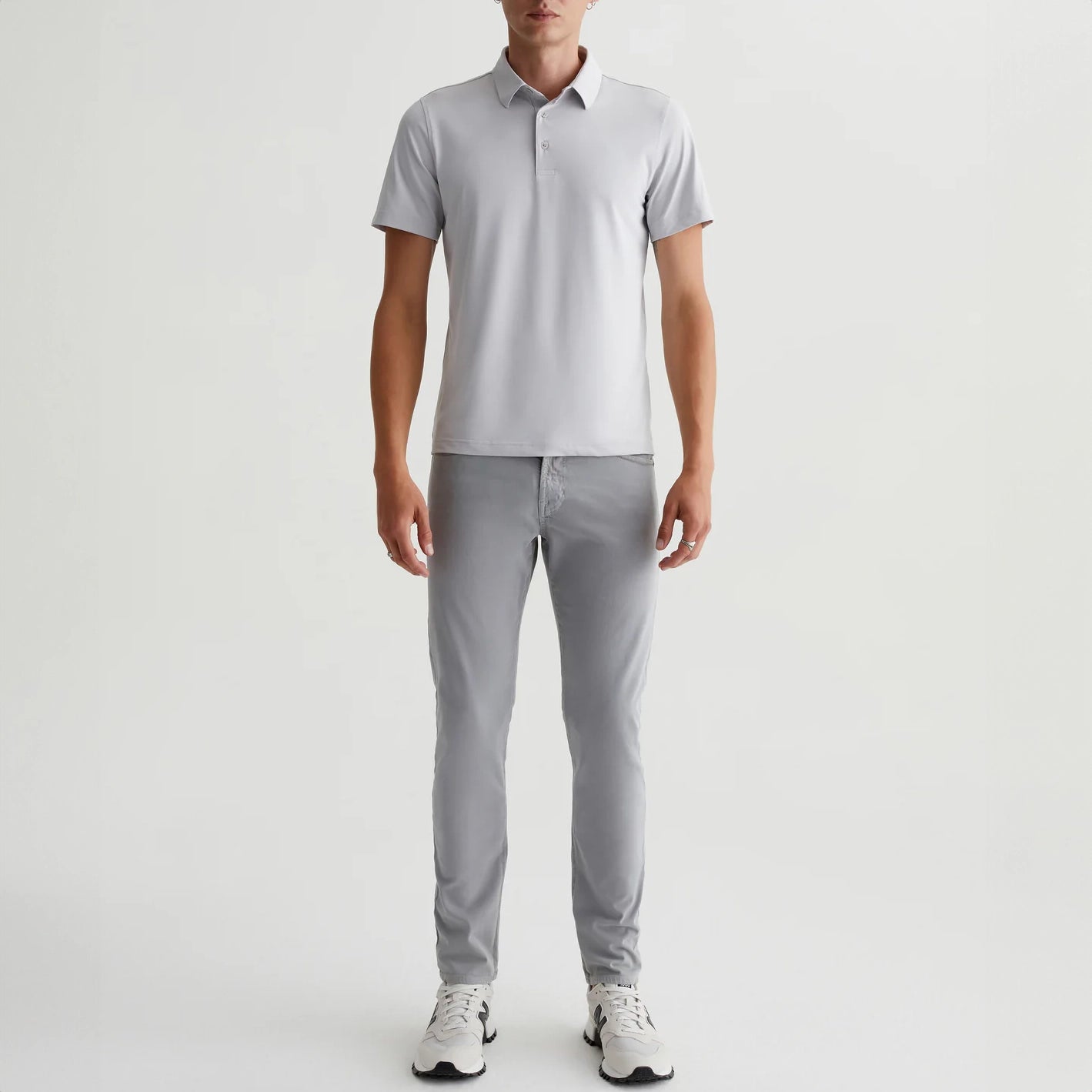 Take Advantage Sulfur Summer Storm (Light Gray) Modern Slim Tellis Sueded Pants - AG