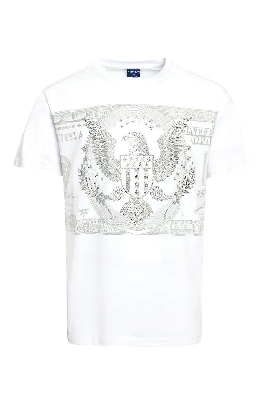 Men's Money Print Rhinestone Graphic T-Shirt