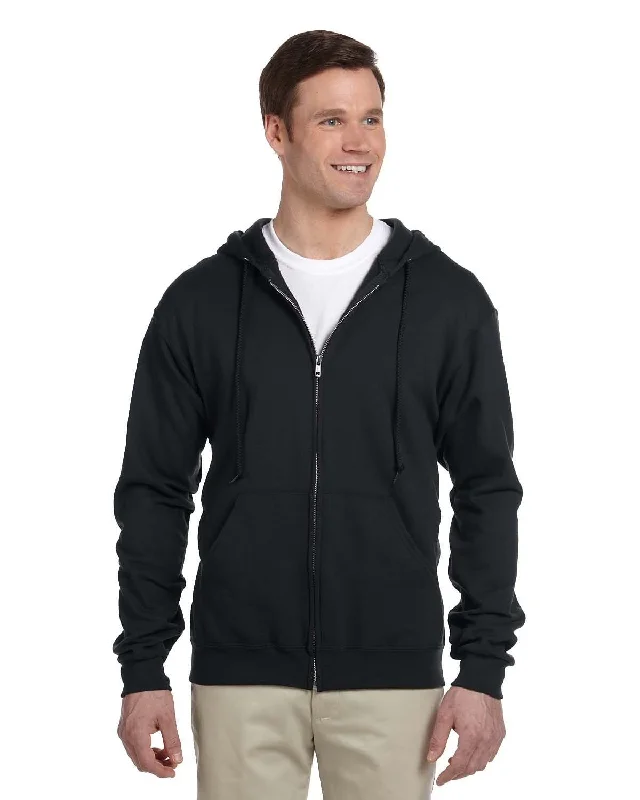 Closeout Jerzees Lightweight Full-Zip Hooded Sweatshirt | Black