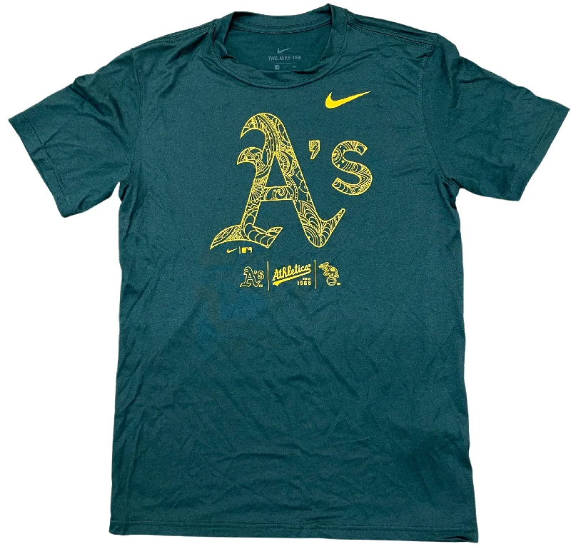 Daily Specials Nike Oakland Athletics Paisley Logo  T-Shirt - Green