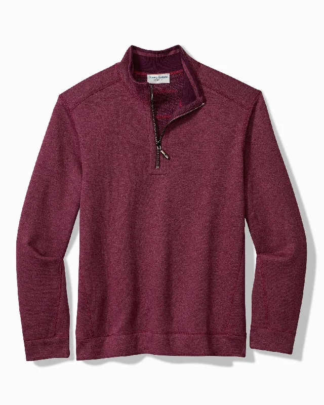 Tommy Bahama Flip Coast Reversible Half-Zip Sweatshirt Rum Berry