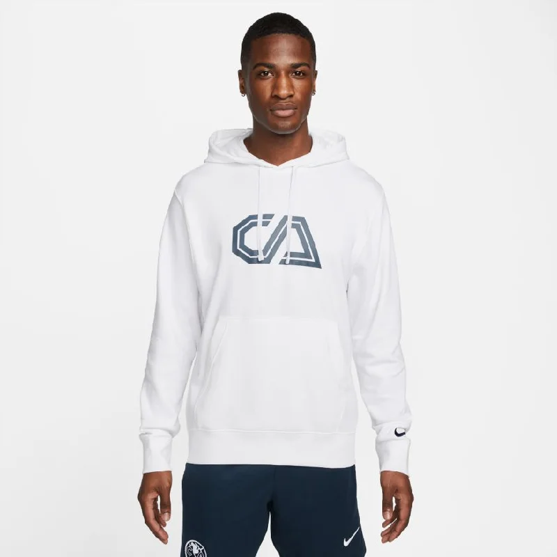New Deal Nike Men's Club América French Terry Soccer Hoodie-White