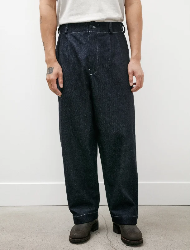 Price Blitz Two Pleat Pant Organic Cotton Denim Indigo