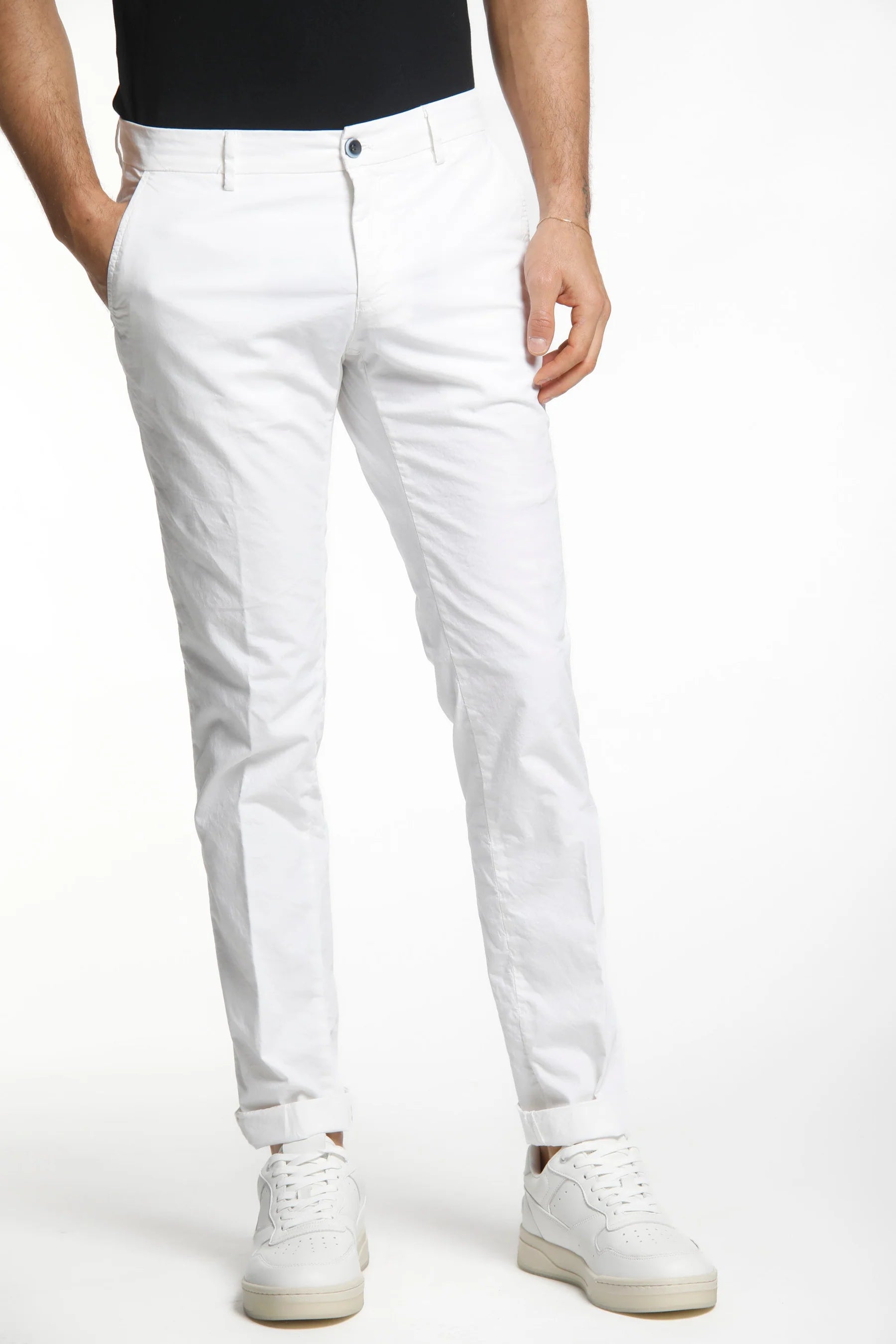 White Chino Gaberdine Stretch - Mason's