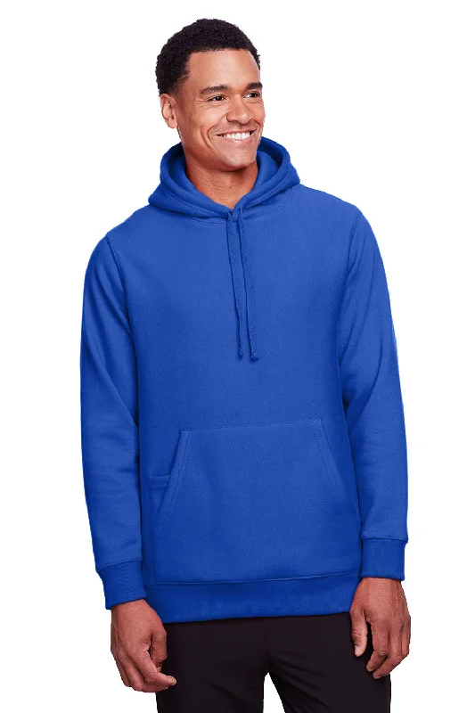 Team 365 Mens Zone HydroSport Fleece Water Resistant Hooded Sweatshirt Hoodie w/ Pouch Pocket - Royal Blue