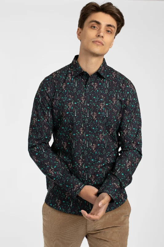 Get It Before It’s Gone Ink Botanical Cotton Poplin Shirt
