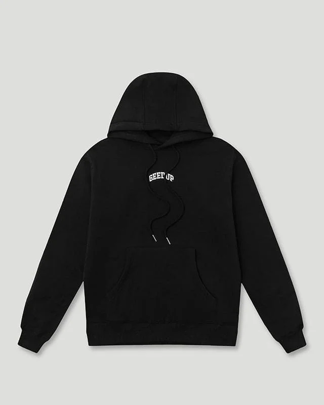 Low Cost Micro Team Logo Hoodie Black