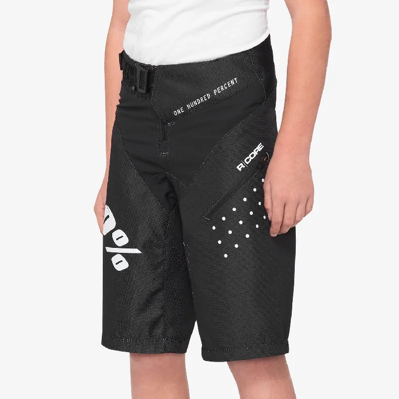 Stock Clearance 100% R-Core Race Youth Shorts - Black