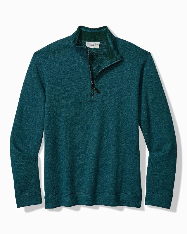 Tommy Bahama Flip Coast Reversible Half-Zip Sweatshirt Seagrove Heather