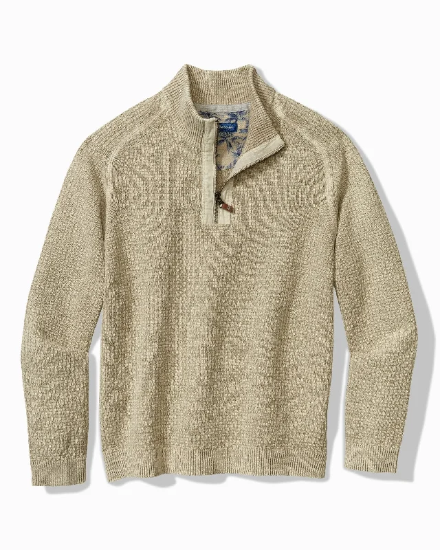 Tommy Bahama Sunbreak Half-Zip Sweater Warm Mist