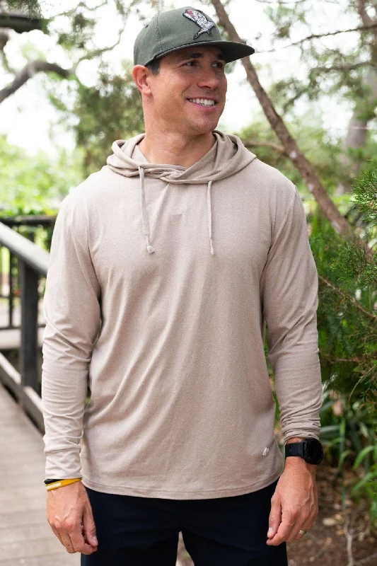 Performance Hoodie - Heather Khaki