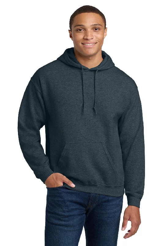 Markdowns Gildan Mens Pill Resistant Hooded Sweatshirt Hoodie w/ Pouch Pocket - Heather Dark Grey Markdowns Gildan Mens Pill Resistant Hooded Sweatshirt Hoodie w/ Pouch Pocket - Heather Dark Grey