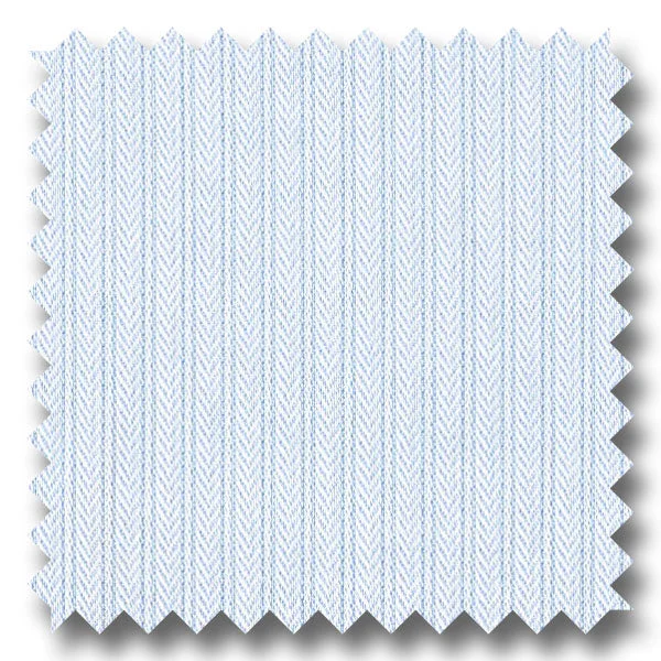 Early Access Light Blue Herringbone with Shadow Stripe - Custom Dress Shirt