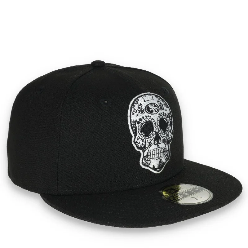 Closeout Sale NEW ERA SAN FRANCISCO 49ERS SUGAR SKULL 59FIFTY FITTED HAT-BLACK/WHITE Closeout Sale NEW ERA SAN FRANCISCO 49ERS SUGAR SKULL 59FIFTY FITTED HAT-BLACK/WHITE