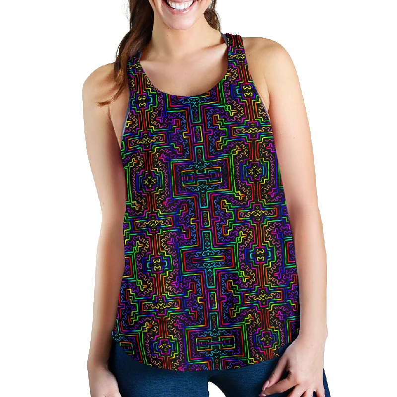 Deep Discounts Prismatic Overlay Women's Racerback Tank