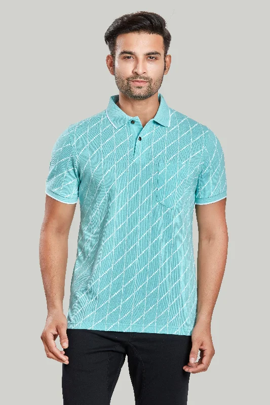 Big Deal Jersey Rhombus Print Polo