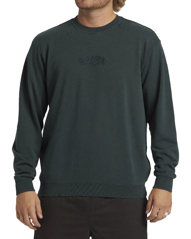 Wave Washed Sweatshirt in Forest Green