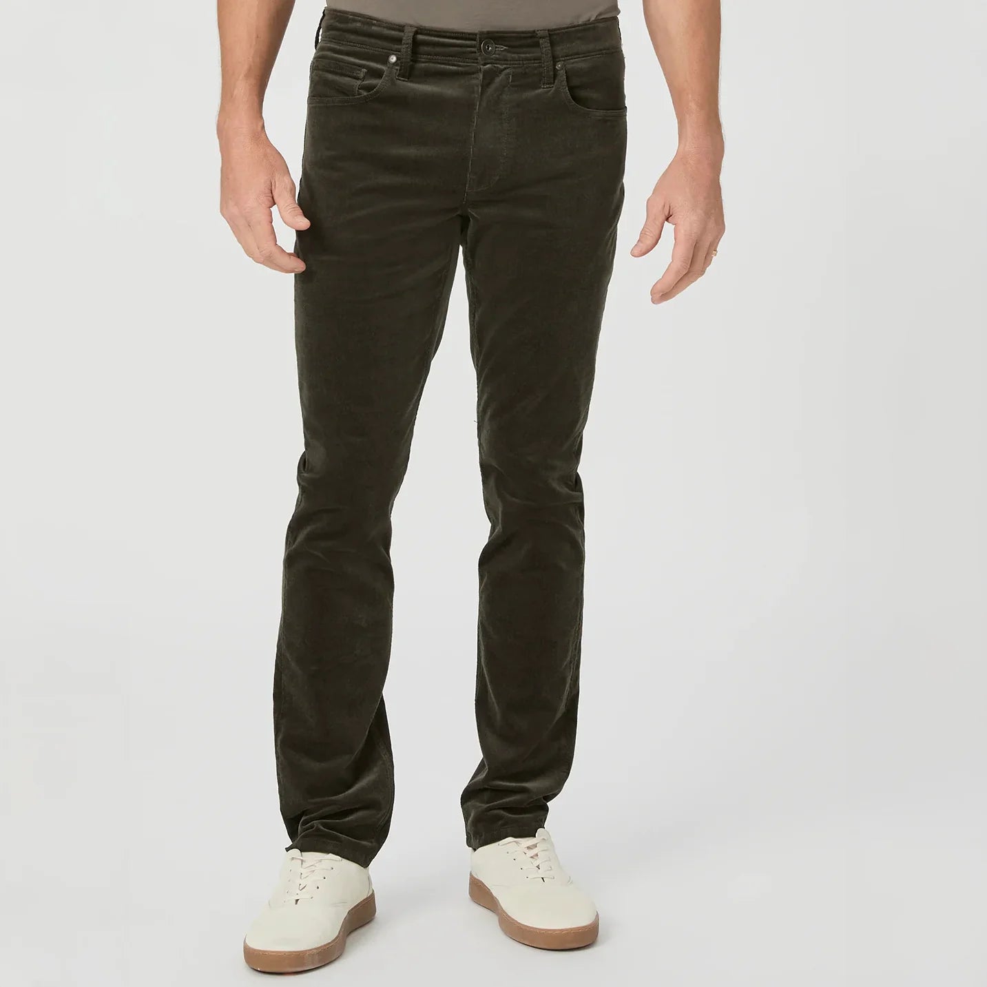 Cash Savings Shaded Glen (Green) Corduroy – Lennox Slim Fit Jeans - PAIGE