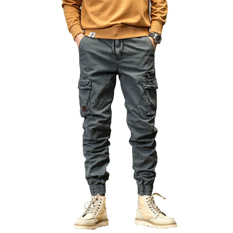 Price Drop Alert American Straight Multi-pocket Lace Trousers