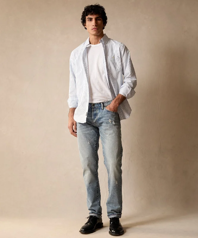 Huge Savings Slim Selvedge Jean in Destroyed Broome Wash