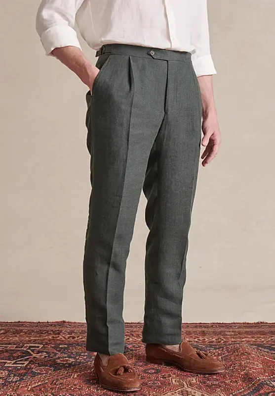 Weekend Discounts to Love Men's Linen Business Casual Pants