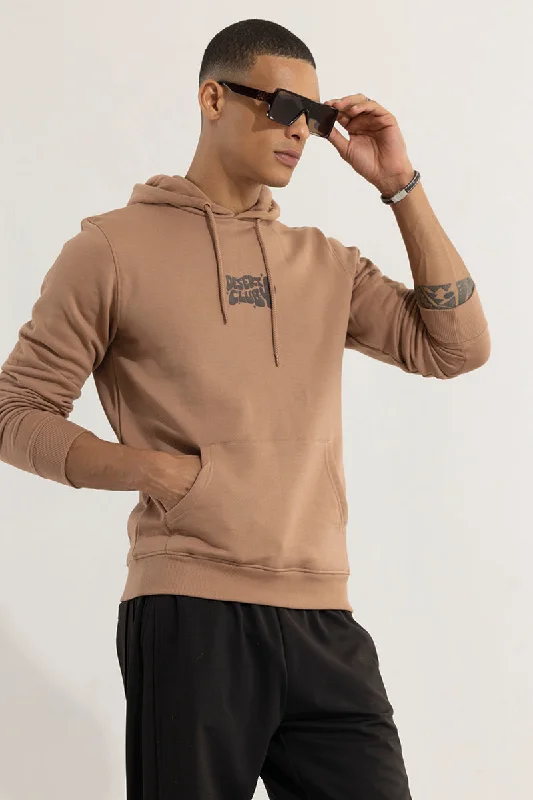Weekend Deals That Please Desert Club Brown Hoodie