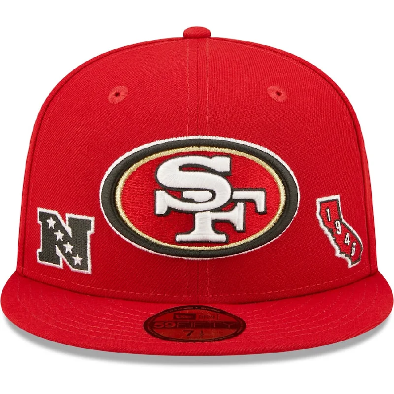Limited Edition New Era San Francisco 49ers Identity 59Fifty Fitted Hat-Red