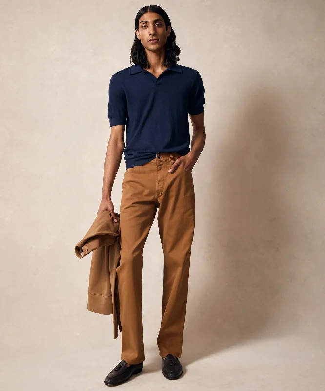 Extra Savings Vintage Straight Fit 5-Pocket Chino in Leather Brown