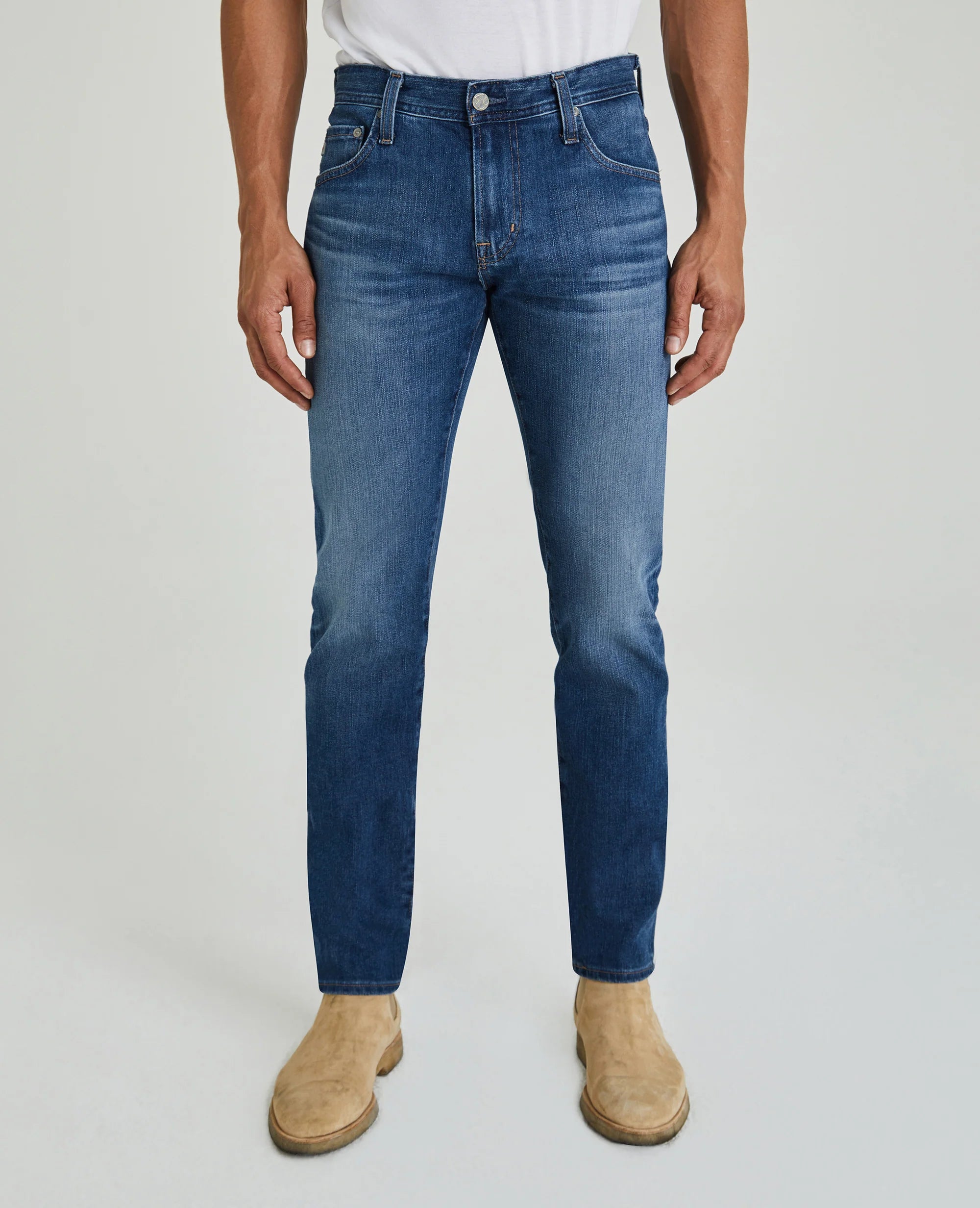 Dylan Slim 17 Years Radar Mid-Light Blue Denim - AG Jeans