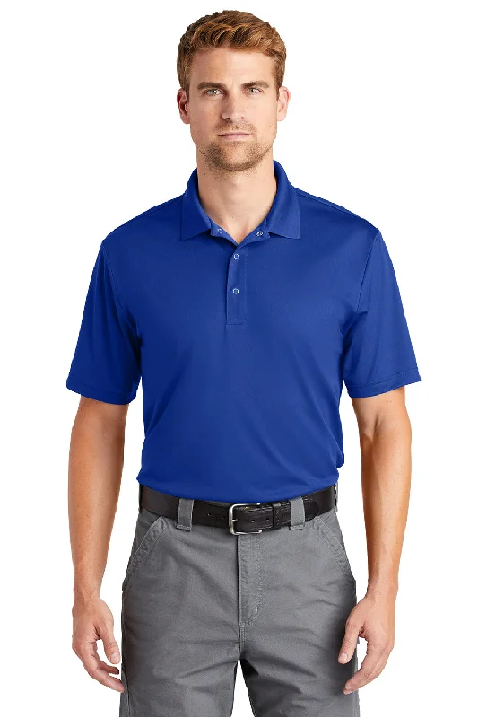 CornerStone Mens Gripper Moisture Wicking Short Sleeve Polo Shirt - True Royal Blue