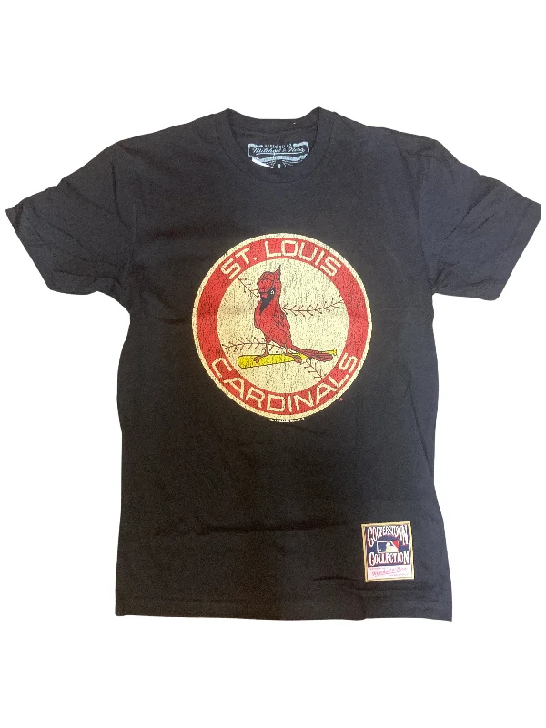Price Rollback Mitchell & Ness Men's Under The Lights Saint Louis Cardinals Graphic Tee- Black