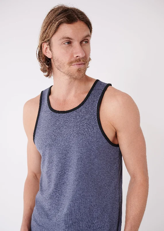 Final Clearance Summit Ringer Tank | Heather Blue