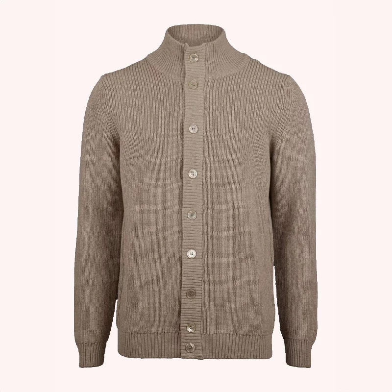The Best Prices Beige Chunky Merino Wool Cardigan - Stenstroms