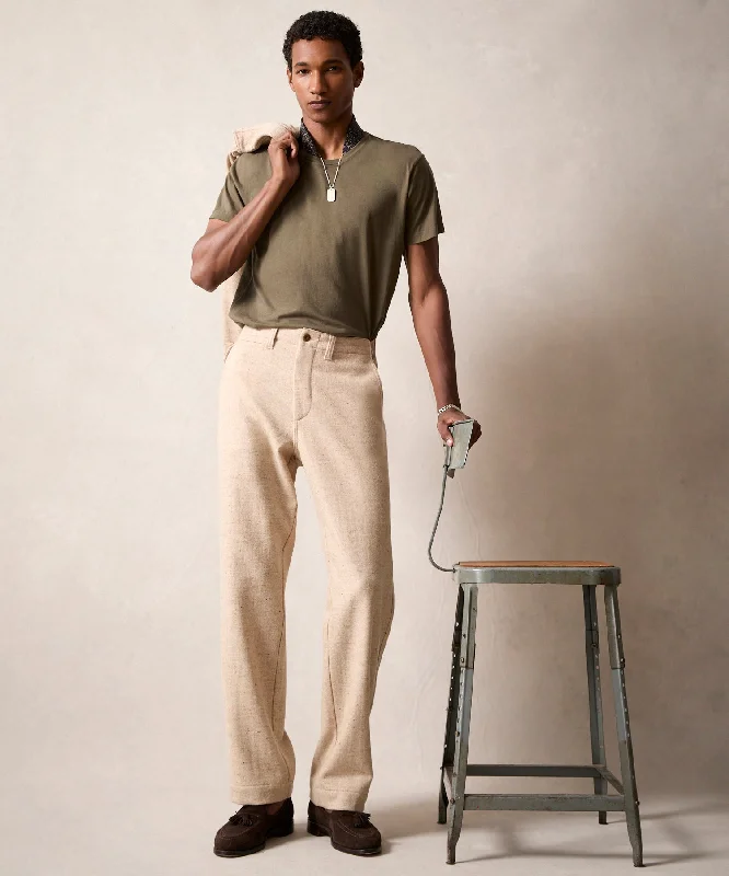 Weekend Savings Bonanza Relaxed Donegal Trouser in Oatmeal