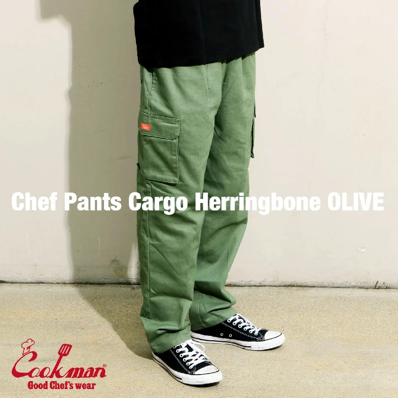 Savings Alert Cookman Chef Pants Cargo - Herringbone : Olive