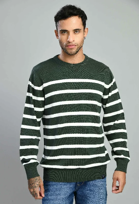 Extra Savings Light Olive White Sweater