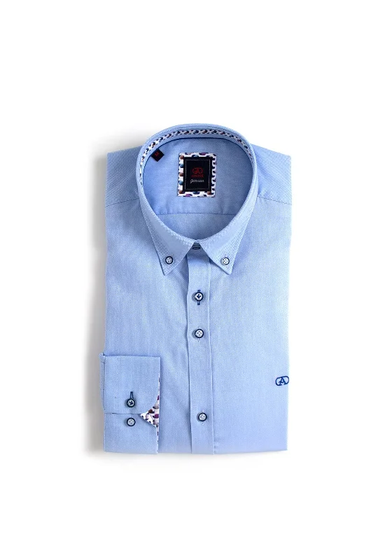Steals and Deals Andre Baggot Plain Shirt, Blue