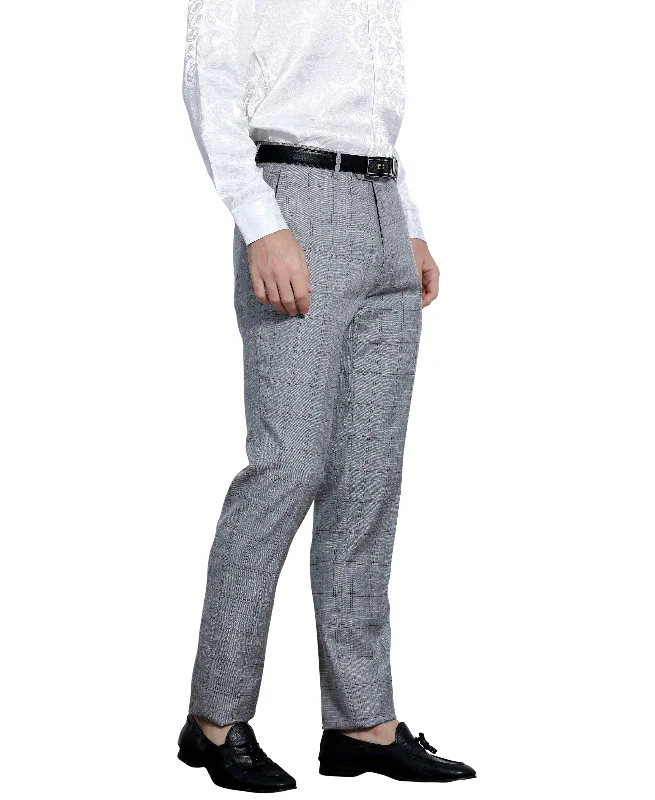 Weekend Savings Spectacular Skinny Fit Plaid Dress Pants, Black