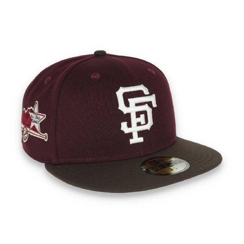 Best Seller New Era San Francisco 1996 All-Star Side Patch 59IFTY Fitted Hat-Maroon
