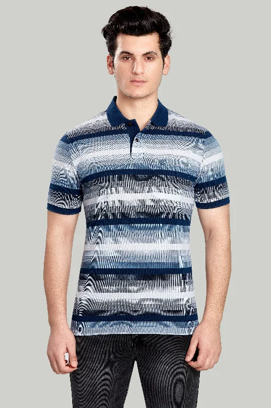 Stripe Pique Polo