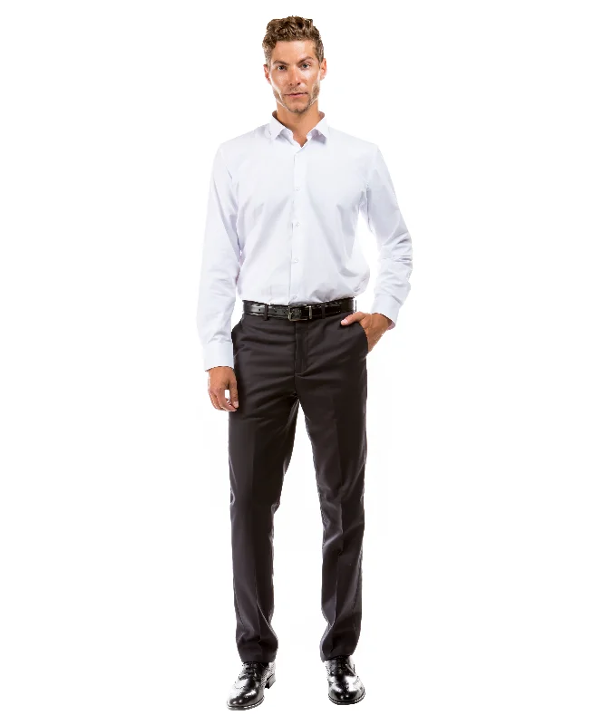 Today’s Deal Mens Dress Pants Slim Fit UNHEMMED, Charcoal Grey