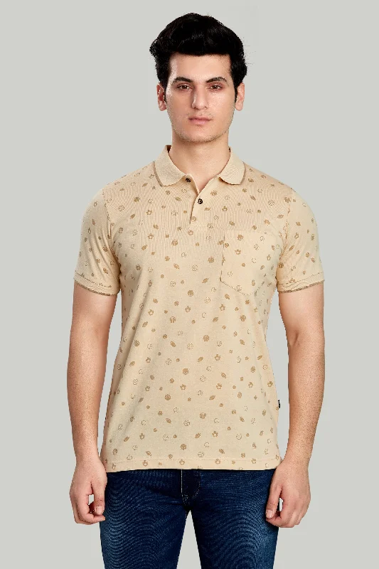 Weekend Bargains Await You Jersey Ball Print Polo