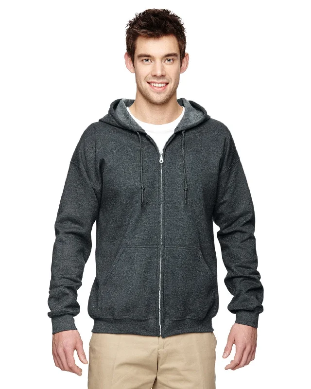 Gildan Heavy Blend 50/50 Full-Zip Hooded Sweatshirt | Dark Heather