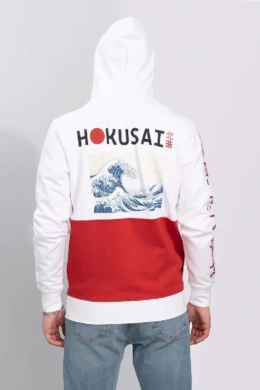 Weekend Deals That Sparkle Hokusai White Hoodie
