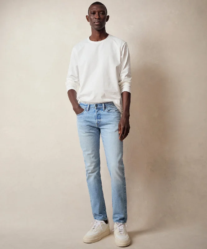 Weekend Deals That Spark Slim Japanese Selvedge Stretch Jean in Light Indigo