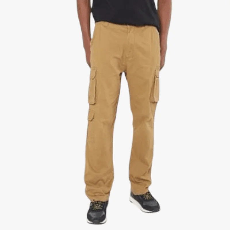 Jeep Mens Fixed Waist Twill Cargo Pants Camel