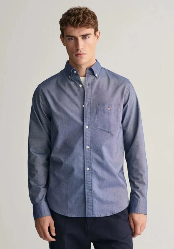 Savings Spectacular Gant Regular Fit Oxford Shirt, Persian Blue