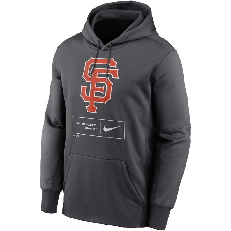 Final Markdown Nike Anthracite Men's San Francisco Giants Pattern Logo Performance Pullover Hoodie Final Markdown Nike Anthracite Men's San Francisco Giants Pattern Logo Performance Pullover Hoodie