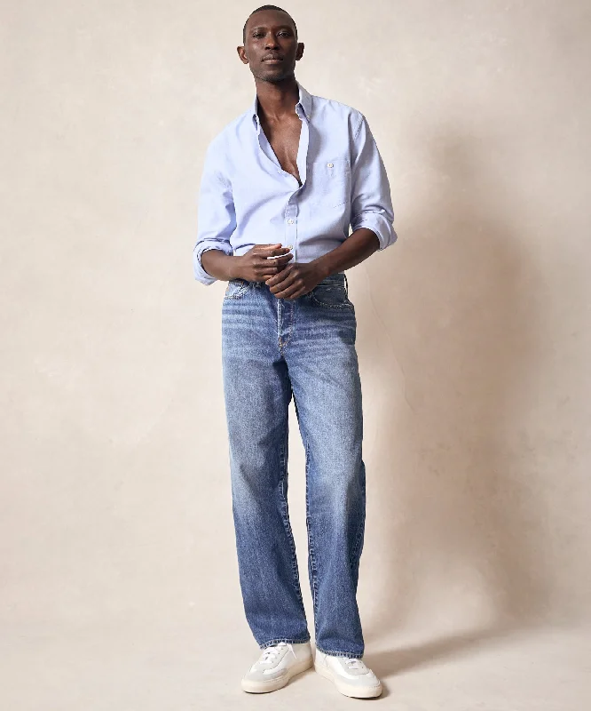 Special Offer Relaxed Selvedge Jean in Medium Crease Wash